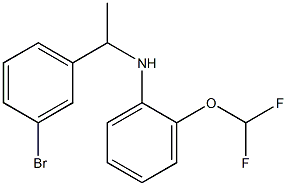 N-[1-(3-bromophenyl)ethyl]-2-(difluoromethoxy)aniline Structure