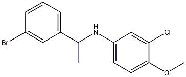 N-[1-(3-bromophenyl)ethyl]-3-chloro-4-methoxyaniline,,结构式