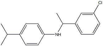 N-[1-(3-chlorophenyl)ethyl]-4-(propan-2-yl)aniline,,结构式