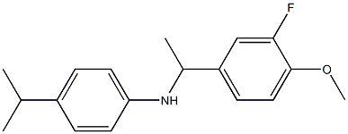 N-[1-(3-fluoro-4-methoxyphenyl)ethyl]-4-(propan-2-yl)aniline Struktur