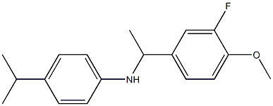  N-[1-(3-fluoro-4-methoxyphenyl)ethyl]-4-(propan-2-yl)aniline