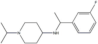 N-[1-(3-fluorophenyl)ethyl]-1-(propan-2-yl)piperidin-4-amine,,结构式