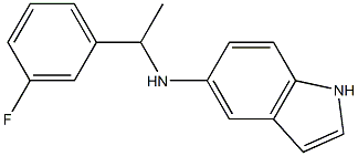 N-[1-(3-fluorophenyl)ethyl]-1H-indol-5-amine,,结构式