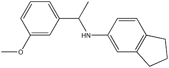 N-[1-(3-methoxyphenyl)ethyl]-2,3-dihydro-1H-inden-5-amine,,结构式