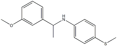 N-[1-(3-methoxyphenyl)ethyl]-4-(methylsulfanyl)aniline Structure