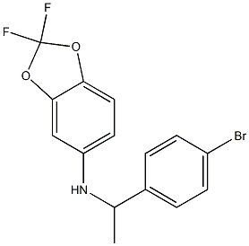 N-[1-(4-bromophenyl)ethyl]-2,2-difluoro-2H-1,3-benzodioxol-5-amine Structure