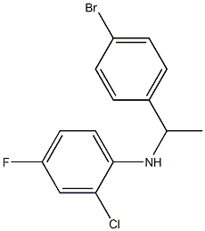 N-[1-(4-bromophenyl)ethyl]-2-chloro-4-fluoroaniline Struktur