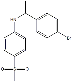 N-[1-(4-bromophenyl)ethyl]-4-methanesulfonylaniline 化学構造式