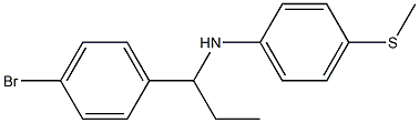 N-[1-(4-bromophenyl)propyl]-4-(methylsulfanyl)aniline,,结构式