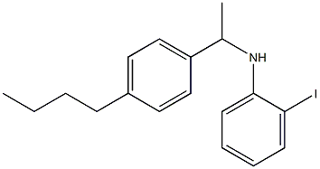 N-[1-(4-butylphenyl)ethyl]-2-iodoaniline 结构式