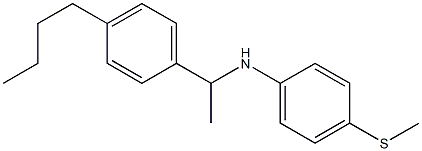 N-[1-(4-butylphenyl)ethyl]-4-(methylsulfanyl)aniline 化学構造式