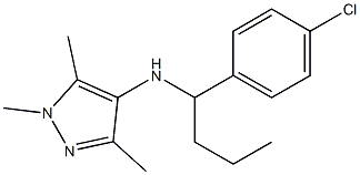 N-[1-(4-chlorophenyl)butyl]-1,3,5-trimethyl-1H-pyrazol-4-amine Structure