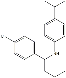 N-[1-(4-chlorophenyl)butyl]-4-(propan-2-yl)aniline,,结构式