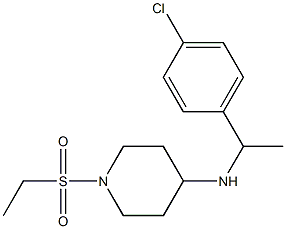 N-[1-(4-chlorophenyl)ethyl]-1-(ethanesulfonyl)piperidin-4-amine 化学構造式