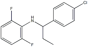 N-[1-(4-chlorophenyl)propyl]-2,6-difluoroaniline 化学構造式