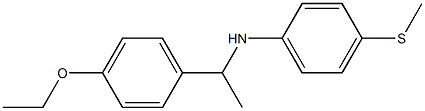 N-[1-(4-ethoxyphenyl)ethyl]-4-(methylsulfanyl)aniline Struktur