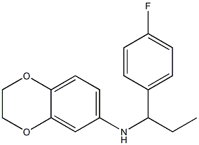 N-[1-(4-fluorophenyl)propyl]-2,3-dihydro-1,4-benzodioxin-6-amine|