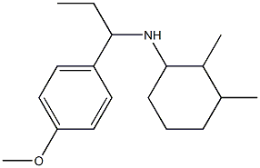 N-[1-(4-methoxyphenyl)propyl]-2,3-dimethylcyclohexan-1-amine 结构式