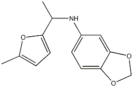 N-[1-(5-methylfuran-2-yl)ethyl]-2H-1,3-benzodioxol-5-amine,,结构式