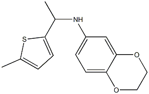 N-[1-(5-methylthiophen-2-yl)ethyl]-2,3-dihydro-1,4-benzodioxin-6-amine,,结构式