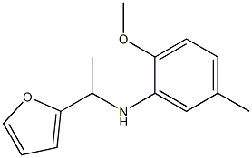 N-[1-(furan-2-yl)ethyl]-2-methoxy-5-methylaniline 结构式