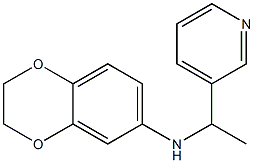 N-[1-(pyridin-3-yl)ethyl]-2,3-dihydro-1,4-benzodioxin-6-amine,,结构式