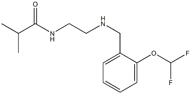 N-[2-({[2-(difluoromethoxy)phenyl]methyl}amino)ethyl]-2-methylpropanamide Structure