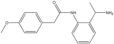 N-[2-(1-aminoethyl)phenyl]-2-(4-methoxyphenyl)acetamide Struktur