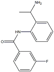 N-[2-(1-aminoethyl)phenyl]-3-fluorobenzamide Struktur