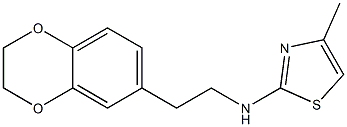 N-[2-(2,3-dihydro-1,4-benzodioxin-6-yl)ethyl]-4-methyl-1,3-thiazol-2-amine 结构式