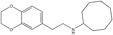 N-[2-(2,3-dihydro-1,4-benzodioxin-6-yl)ethyl]cyclooctanamine 结构式