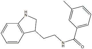 N-[2-(2,3-dihydro-1H-indol-3-yl)ethyl]-3-methylbenzamide 结构式