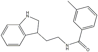 N-[2-(2,3-dihydro-1H-indol-3-yl)ethyl]-3-methylbenzamide,,结构式