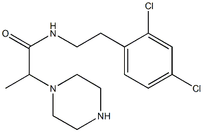 N-[2-(2,4-dichlorophenyl)ethyl]-2-(piperazin-1-yl)propanamide Struktur