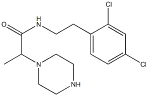 N-[2-(2,4-dichlorophenyl)ethyl]-2-(piperazin-1-yl)propanamide Structure