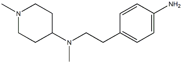 N-[2-(4-aminophenyl)ethyl]-N,1-dimethylpiperidin-4-amine 化学構造式