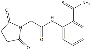 N-[2-(aminocarbonothioyl)phenyl]-2-(2,5-dioxopyrrolidin-1-yl)acetamide,,结构式