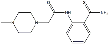 N-[2-(aminocarbonothioyl)phenyl]-2-(4-methylpiperazin-1-yl)acetamide Struktur