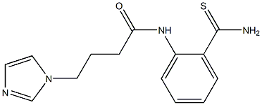 N-[2-(aminocarbonothioyl)phenyl]-4-(1H-imidazol-1-yl)butanamide 化学構造式