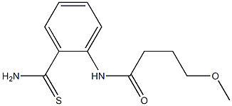 N-[2-(aminocarbonothioyl)phenyl]-4-methoxybutanamide,,结构式