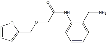 N-[2-(aminomethyl)phenyl]-2-(2-furylmethoxy)acetamide 化学構造式