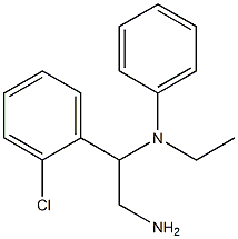 N-[2-amino-1-(2-chlorophenyl)ethyl]-N-ethylaniline,,结构式