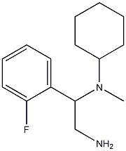 N-[2-amino-1-(2-fluorophenyl)ethyl]-N-methylcyclohexanamine,,结构式