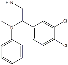 N-[2-amino-1-(3,4-dichlorophenyl)ethyl]-N-methylaniline 化学構造式