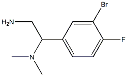 N-[2-amino-1-(3-bromo-4-fluorophenyl)ethyl]-N,N-dimethylamine,,结构式