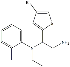 N-[2-amino-1-(4-bromothiophen-2-yl)ethyl]-N-ethyl-2-methylaniline Structure