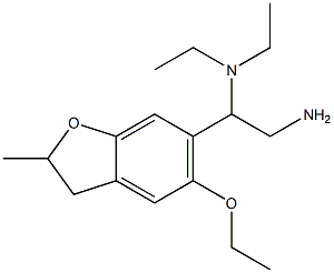 N-[2-amino-1-(5-ethoxy-2-methyl-2,3-dihydro-1-benzofuran-6-yl)ethyl]-N,N-diethylamine Struktur