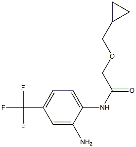 N-[2-amino-4-(trifluoromethyl)phenyl]-2-(cyclopropylmethoxy)acetamide 结构式