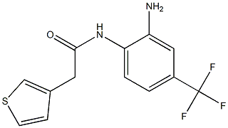 N-[2-amino-4-(trifluoromethyl)phenyl]-2-(thiophen-3-yl)acetamide Struktur