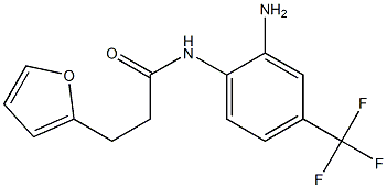 N-[2-amino-4-(trifluoromethyl)phenyl]-3-(furan-2-yl)propanamide,,结构式